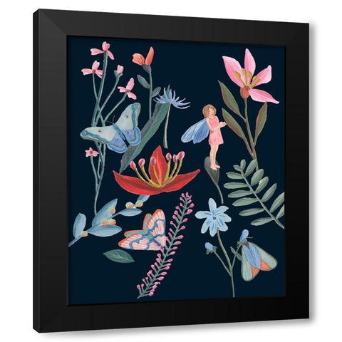 A Fairy Tale III Black Modern Wood Framed Art Print with Double Matting by Wang, Melissa