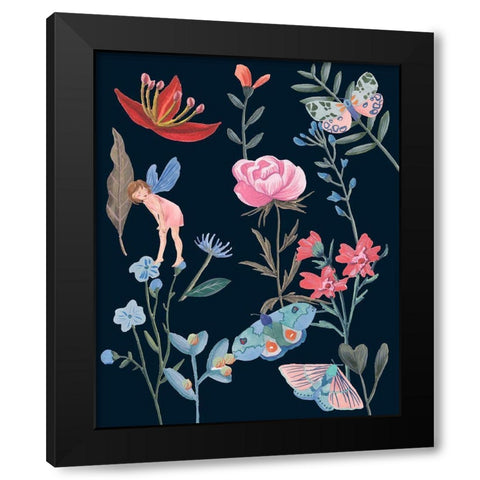 A Fairy Tale IV Black Modern Wood Framed Art Print with Double Matting by Wang, Melissa