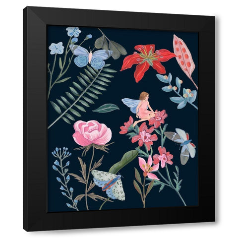 A Fairy Tale VI Black Modern Wood Framed Art Print with Double Matting by Wang, Melissa