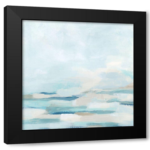 Brushwork Surf I Black Modern Wood Framed Art Print by Vess, June Erica