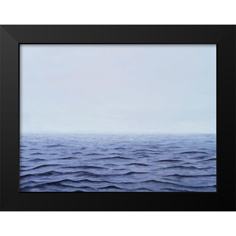 Grayscale Seascape I Black Modern Wood Framed Art Print by Willett, Michael