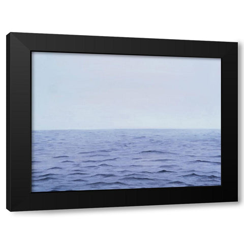 Grayscale Seascape II Black Modern Wood Framed Art Print with Double Matting by Willett, Michael
