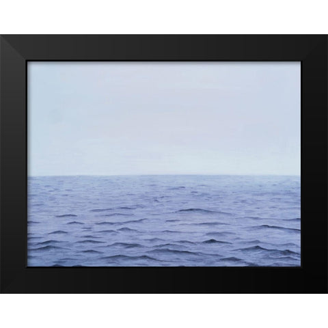 Grayscale Seascape II Black Modern Wood Framed Art Print by Willett, Michael