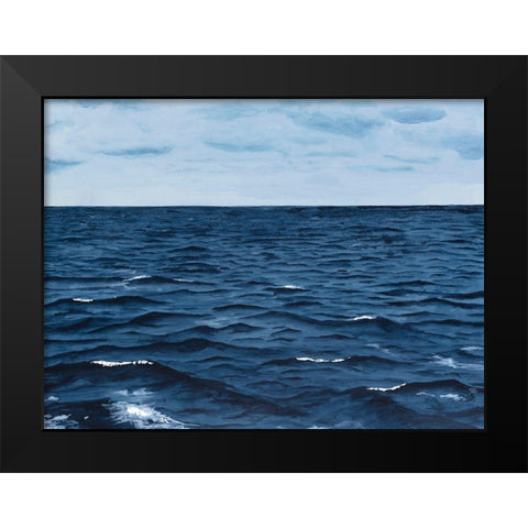 Grayscale Seascape III Black Modern Wood Framed Art Print by Willett, Michael