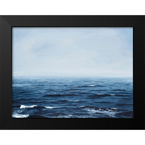 Grayscale Seascape IV Black Modern Wood Framed Art Print by Willett, Michael