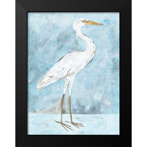 Snowy Egret II Black Modern Wood Framed Art Print by Wang, Melissa