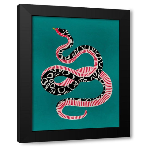 The Deadly Kiss I Black Modern Wood Framed Art Print with Double Matting by Wang, Melissa