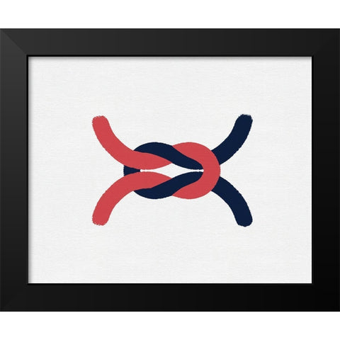 Sailing Knot III Black Modern Wood Framed Art Print by Green, Jacob