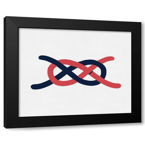 Sailing Knot V Black Modern Wood Framed Art Print by Green, Jacob