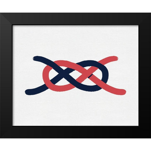 Sailing Knot V Black Modern Wood Framed Art Print by Green, Jacob