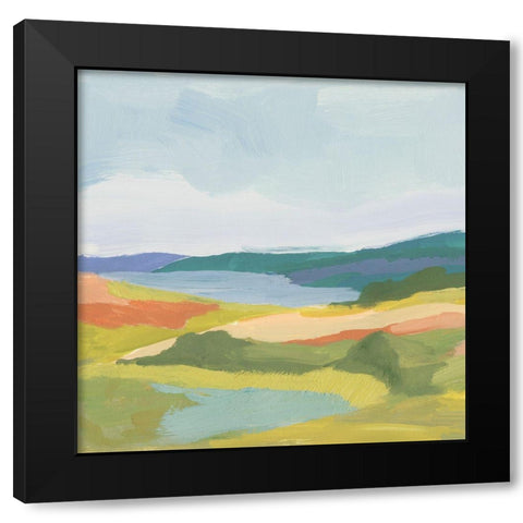 Vivid Bay View II Black Modern Wood Framed Art Print with Double Matting by Barnes, Victoria