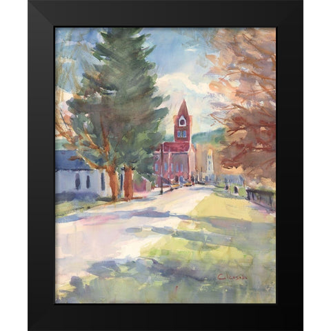 Main Street Black Modern Wood Framed Art Print by Calcasola, Stephen