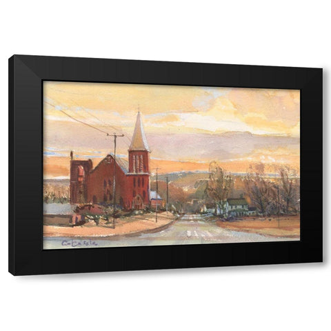 Pittsfield-Massachusetts Black Modern Wood Framed Art Print with Double Matting by Calcasola, Stephen