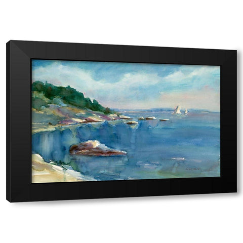 Coastal Maine Black Modern Wood Framed Art Print with Double Matting by Calcasola, Stephen
