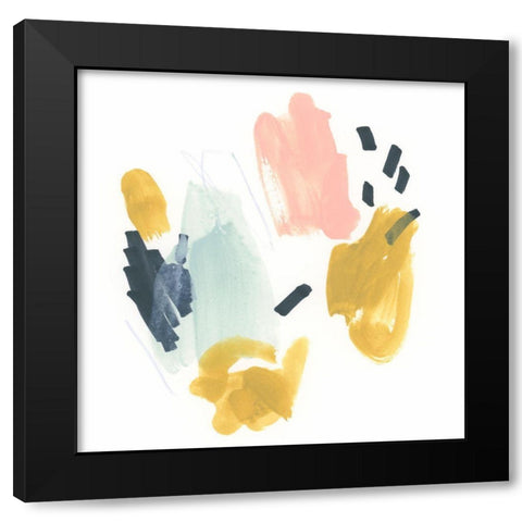Paper Trail I Black Modern Wood Framed Art Print with Double Matting by Vess, June Erica