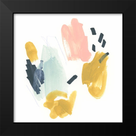 Paper Trail I Black Modern Wood Framed Art Print by Vess, June Erica