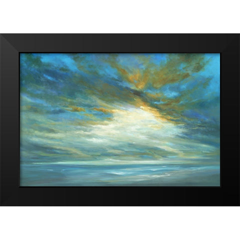Coastal Light Song Black Modern Wood Framed Art Print by Finch, Sheila