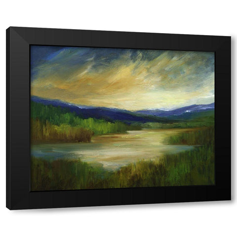 Ancient Retreat Black Modern Wood Framed Art Print with Double Matting by Finch, Sheila