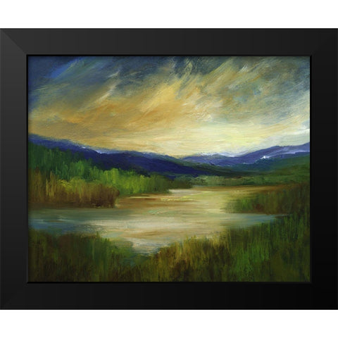 Ancient Retreat Black Modern Wood Framed Art Print by Finch, Sheila