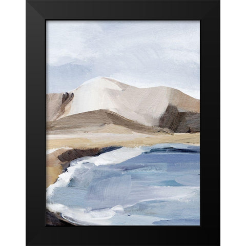 Calm Blue Coast II Black Modern Wood Framed Art Print by Warren, Annie