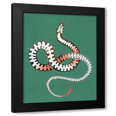 Serpent Shapes I Black Modern Wood Framed Art Print with Double Matting by Popp, Grace