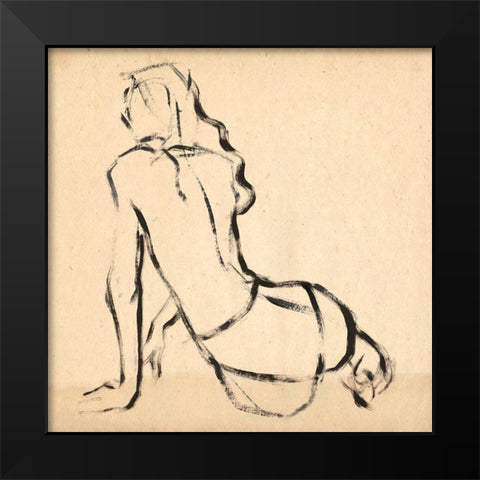 Leaning Lines I Black Modern Wood Framed Art Print by Parker, Jennifer Paxton