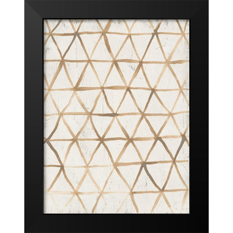 Neutral Lattice II Black Modern Wood Framed Art Print by Vess, June Erica