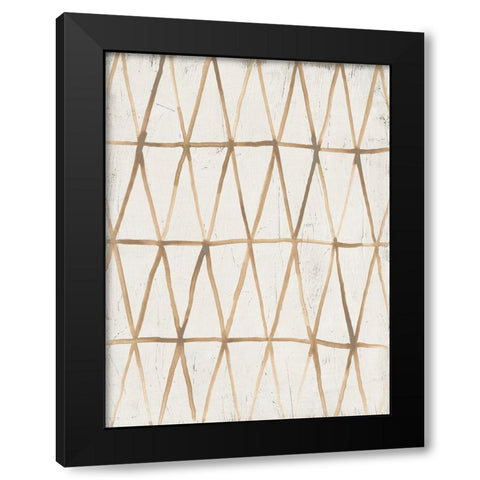 Neutral Lattice III Black Modern Wood Framed Art Print by Vess, June Erica