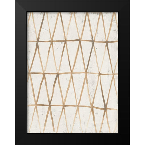 Neutral Lattice III Black Modern Wood Framed Art Print by Vess, June Erica