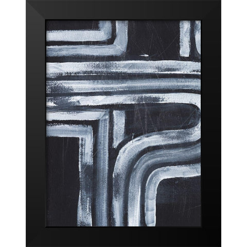 Hugging the Turns I Black Modern Wood Framed Art Print by Harper, Ethan