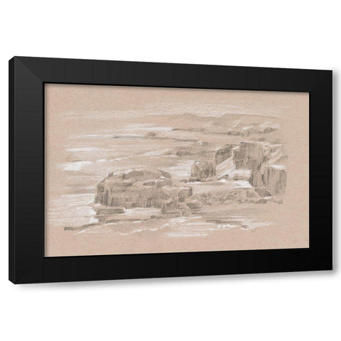 Rocky Shoreline Study II Black Modern Wood Framed Art Print with Double Matting by Harper, Ethan