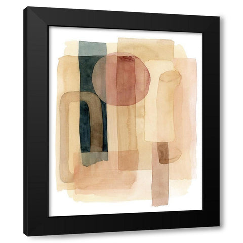 Sun and Sand I Black Modern Wood Framed Art Print with Double Matting by Popp, Grace