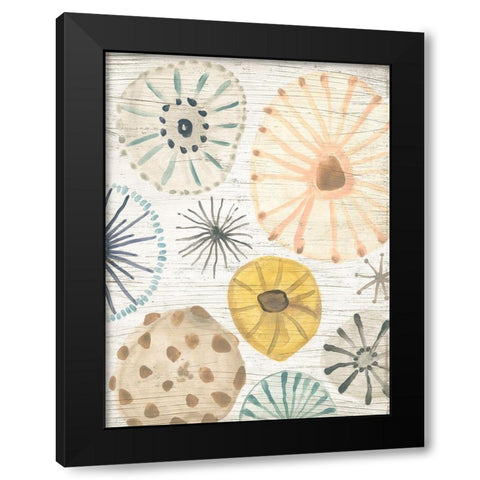 Ocean Urchins II Black Modern Wood Framed Art Print with Double Matting by Vess, June Erica