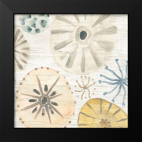 Ocean Urchins III Black Modern Wood Framed Art Print by Vess, June Erica