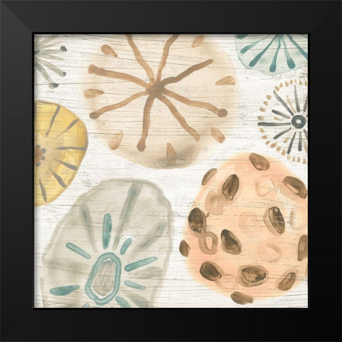 Ocean Urchins IV Black Modern Wood Framed Art Print by Vess, June Erica