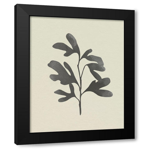 Ink Oak Branch II Black Modern Wood Framed Art Print by Caroline, Emma