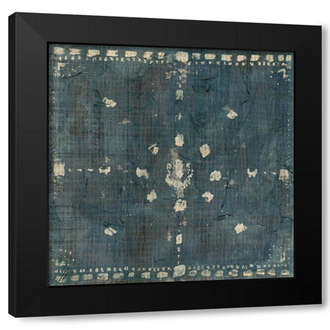Freehand Batik III Black Modern Wood Framed Art Print with Double Matting by Vess, June Erica