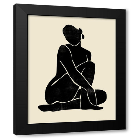 Onyx Figure I Black Modern Wood Framed Art Print by Barnes, Victoria