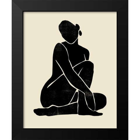 Onyx Figure I Black Modern Wood Framed Art Print by Barnes, Victoria