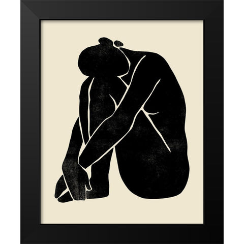 Onyx Figure II Black Modern Wood Framed Art Print by Barnes, Victoria