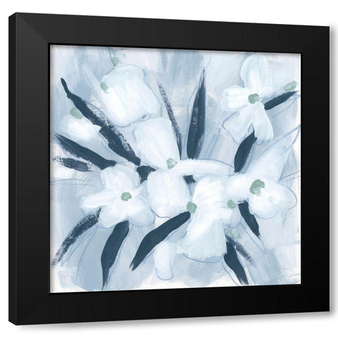 Paynes Petals I Black Modern Wood Framed Art Print with Double Matting by Vess, June Erica