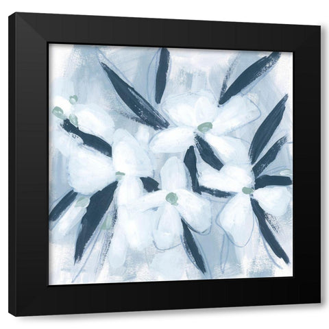 Paynes Petals II Black Modern Wood Framed Art Print by Vess, June Erica