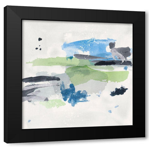 Winter Grass II Black Modern Wood Framed Art Print with Double Matting by Wang, Melissa