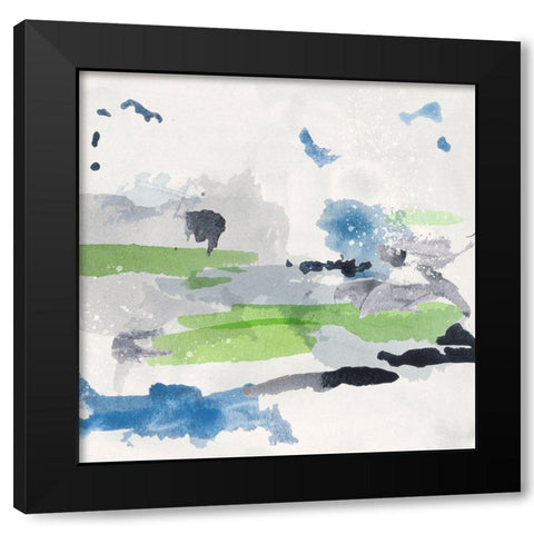 Winter Grass III Black Modern Wood Framed Art Print with Double Matting by Wang, Melissa