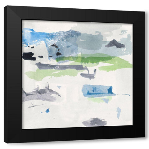 Winter Grass VI Black Modern Wood Framed Art Print with Double Matting by Wang, Melissa