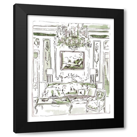 The Vintage Room I Black Modern Wood Framed Art Print with Double Matting by Wang, Melissa