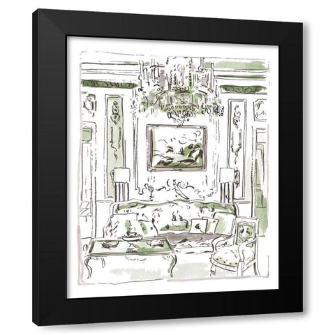 The Vintage Room I Black Modern Wood Framed Art Print by Wang, Melissa