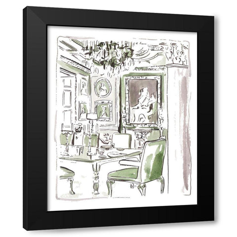 The Vintage Room II Black Modern Wood Framed Art Print with Double Matting by Wang, Melissa