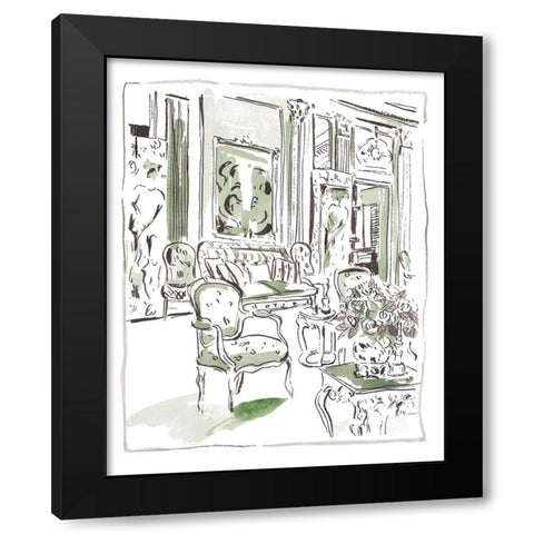 The Vintage Room IV Black Modern Wood Framed Art Print with Double Matting by Wang, Melissa