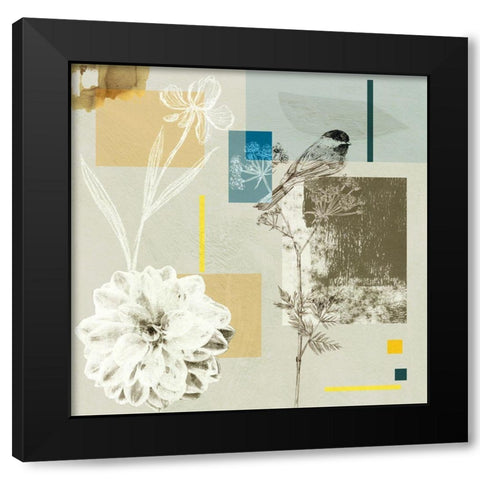 Bird Anatomy I Black Modern Wood Framed Art Print with Double Matting by Wang, Melissa